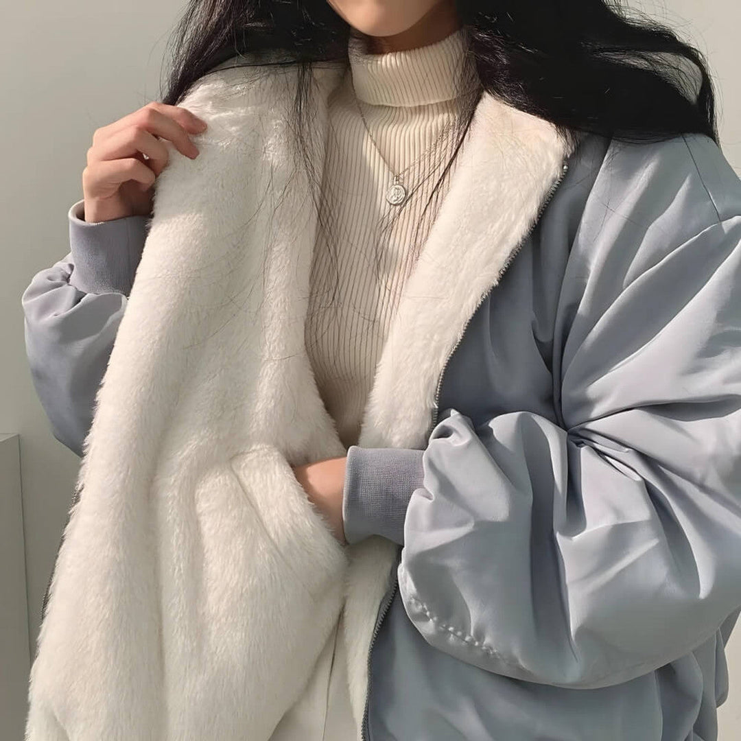 Charlotte™ | Manteau teddy réversible